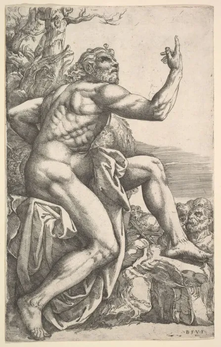 Framed Print : John the Baptist Preaching in the Wilderness. Creator: Battista Franco Veneziano Framed Print : John the Baptist Preaching in the Wilderness. Creator: Battista Franco Veneziano
