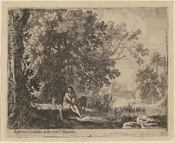 John the Baptist in the Wilderness. Creator: Herman van Swanevelt