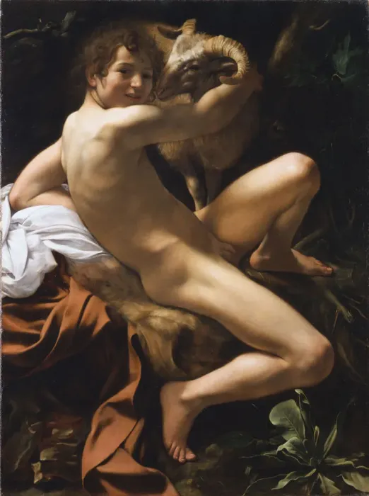 Framed Print : John the Baptist (Youth with a Ram), 1602 Framed Print : John the Baptist (Youth with a Ram), 1602
