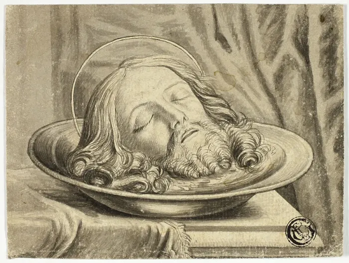 Framed Print : John the Baptist's Head on Charger, n.d. Creator: Samuel Shelley Framed Print : John the Baptist's Head on Charger, n.d. Creator: Samuel Shelley