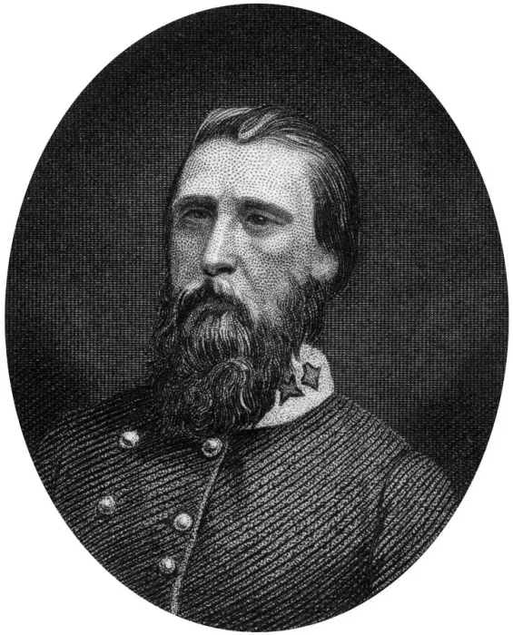 Framed Print : John Bell Hood, Confederate general, 1862-1867. Artist: J Rogers Framed Print : John Bell Hood, Confederate general, 1862-1867. Artist: J Rogers