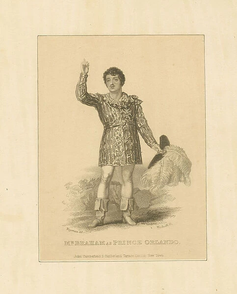 John Braham (1774-1856) as Prince Orlando, 1828