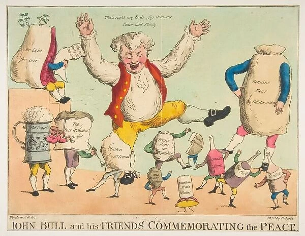 John Bull and His Friends Commemorating the Peace, ca. 1801. Creator: Piercy Roberts