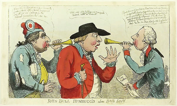 John Bull Humbugg'd Alias both Ear'd, published May 12, 1794. Creator: Isaac Cruikshank