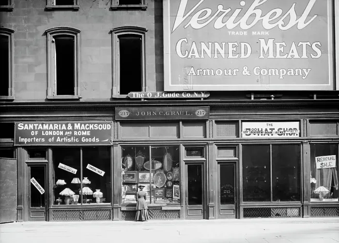 Framed Print : John C. Graul's art store, 217 Fifth Avenue, New York, between 1900 and 1905. Creator: Unknown Framed Print : John C. Graul's art store, 217 Fifth Avenue, New York, between 1900 and 1905. Creator: Unknown
