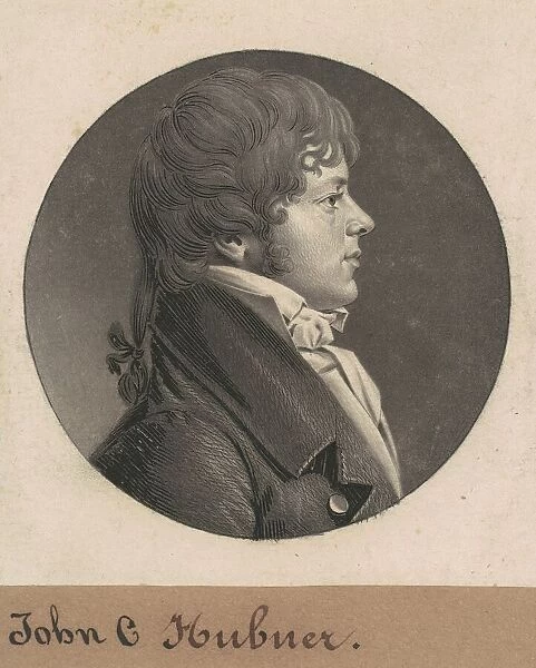 John C. Hubner, 1808. Creator: Charles Balthazar Julien Fevret de Saint-Memin