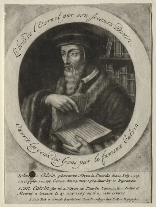 Framed Print : John Calvin. Creator: Jacob Gole (Dutch, 1660-1737) Framed Print : John Calvin. Creator: Jacob Gole (Dutch, 1660-1737)
