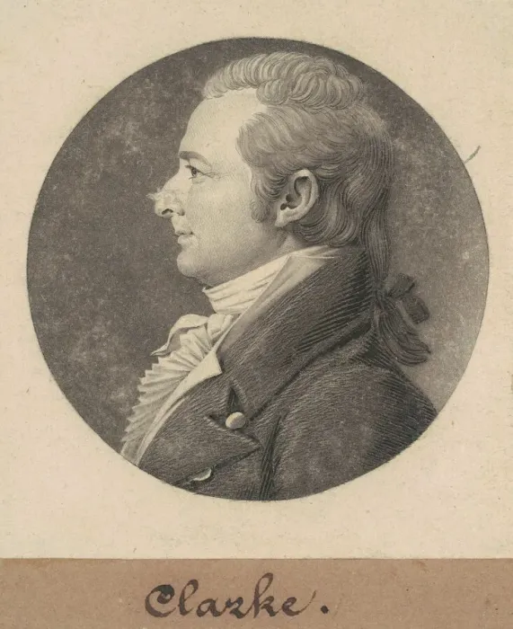 Framed Print : John Clarke, 1808. Creator: Charles Balthazar Julien Fevret de Saint-Memin Framed Print : John Clarke, 1808. Creator: Charles Balthazar Julien Fevret de Saint-Memin