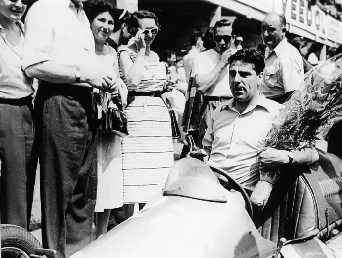 Framed Print : John Cooper, winner of Formula 3 race at Rouen, 1952 Framed Print : John Cooper, winner of Formula 3 race at Rouen, 1952