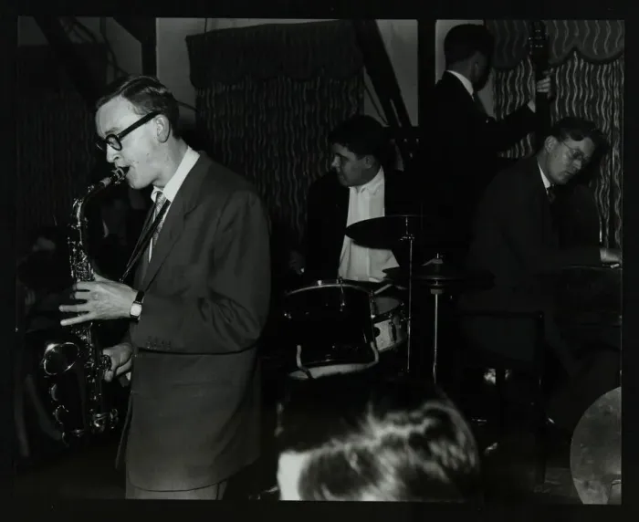 Framed Print : The John Cox Trio and Derek Humble playing at the Civic Restaurant, Bristol, 1955 Framed Print : The John Cox Trio and Derek Humble playing at the Civic Restaurant, Bristol, 1955