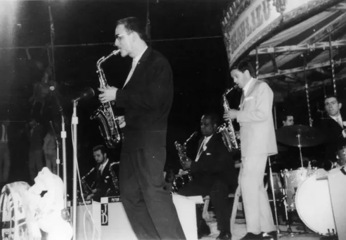 Framed Print : John Dankworth Big Band, with Peter King, Beaulieu Jazz Festival, Hampshire, 1960 Framed Print : John Dankworth Big Band, with Peter King, Beaulieu Jazz Festival, Hampshire, 1960