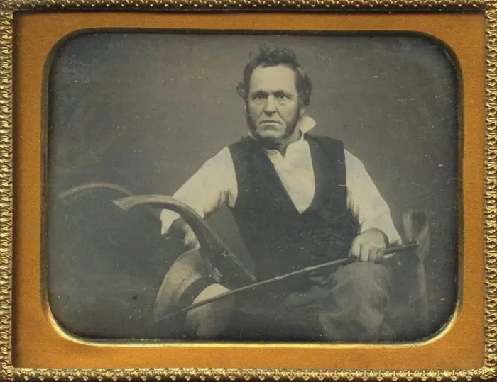 Framed Print : John Deere (1804-1886), 1850s. Artist: Anonymous Framed Print : John Deere (1804-1886), 1850s. Artist: Anonymous
