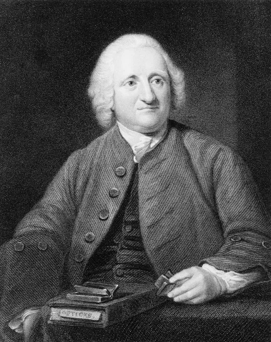 Framed Print : John Dollond, optician, c1750. Artist: Posselwhite Framed Print : John Dollond, optician, c1750. Artist: Posselwhite