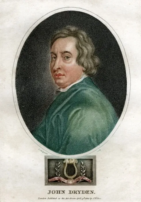 Framed Print : John Dryden, 17th century English dramatist and Poet Laureate, (1803). Artist: J Chapman Framed Print : John Dryden, 17th century English dramatist and Poet Laureate, (1803). Artist: J Chapman