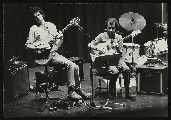 John Etheridge and Gary Boyle playing at Campus West Welwyn Garden City, Hertfordshire, 1984