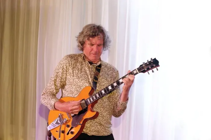 Framed Print : John Etheridge, Watermill Jazz Club, Dorking, Surrey, 28 May 2019. Creator: Brian O Connor Framed Print : John Etheridge, Watermill Jazz Club, Dorking, Surrey, 28 May 2019. Creator: Brian O Connor