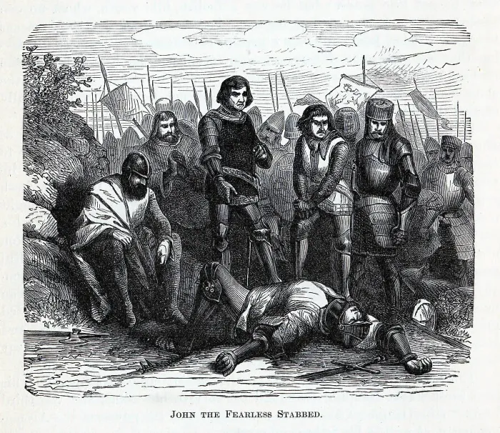 Framed Print : John the Fearless Stabbed, 1882. Artist: Anonymous Framed Print : John the Fearless Stabbed, 1882. Artist: Anonymous