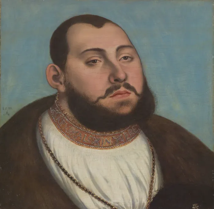 Framed Print : John Frederick I, Elector of Saxony (1503-1554), 1533. Creator: Cranach, Lucas, the Elder (1472-1553) Framed Print : John Frederick I, Elector of Saxony (1503-1554), 1533. Creator: Cranach, Lucas, the Elder (1472-1553)