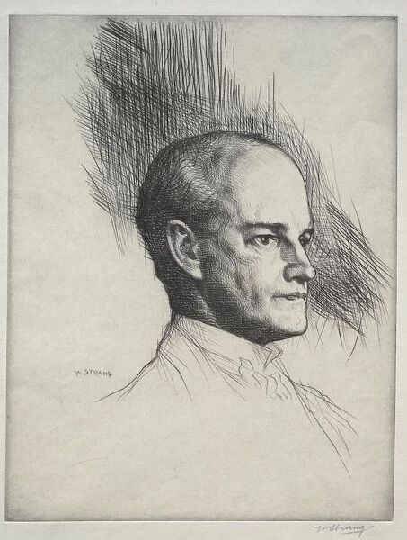 John Galsworthy, 1920. Creator: William Strang (British, 1859-1921)