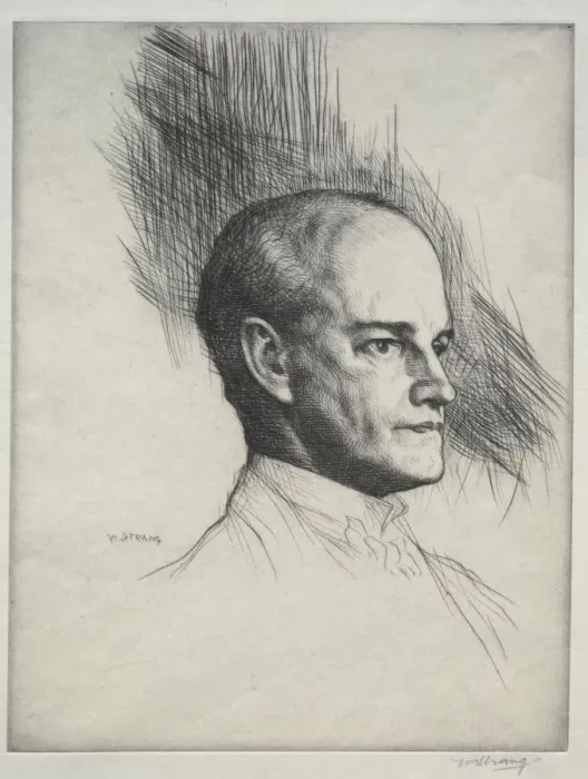 Framed Print : John Galsworthy, 1920. Creator: William Strang (British, 1859-1921) Framed Print : John Galsworthy, 1920. Creator: William Strang (British, 1859-1921)
