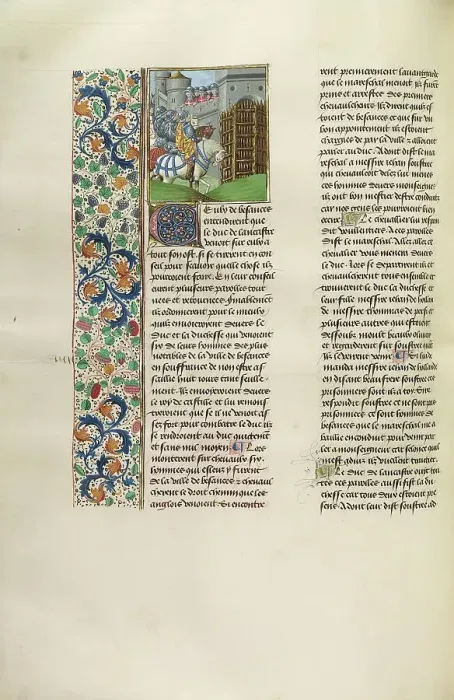Framed Print : John of Gaunt Advancing against Betanzos, c1386; Chroniques (Book Three), about 1480-1483. Creator: Unknown Framed Print : John of Gaunt Advancing against Betanzos, c1386; Chroniques (Book Three), about 1480-1483. Creator: Unknown