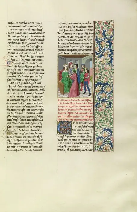 Framed Print : John of Gaunt and the King of Portugal in Santiago, c1380s; about 1480-1483. Creator: Master of the Copenhagen Caesar Framed Print : John of Gaunt and the King of Portugal in Santiago, c1380s; about 1480-1483. Creator: Master of the Copenhagen Caesar