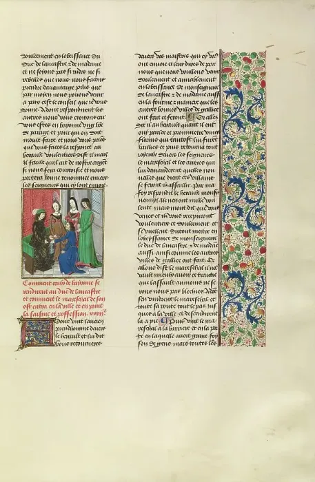 Framed Print : John of Gaunt Receiving the Key to the Town of Bayonne, c1380s; about 1480-1483. Creator: Master of the Copenhagen Caesar Framed Print : John of Gaunt Receiving the Key to the Town of Bayonne, c1380s; about 1480-1483. Creator: Master of the Copenhagen Caesar