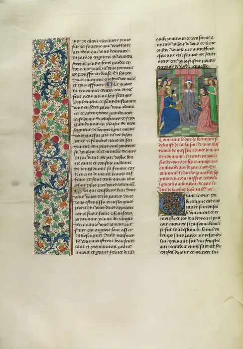 Framed Print : John of Gaunt Receiving the Messenger of the Duke of Berry, c1390s; about 1480-1483 Creator: Master of the Copenhagen Caesar Framed Print : John of Gaunt Receiving the Messenger of the Duke of Berry, c1390s; about 1480-1483 Creator: Master of the Copenhagen Caesar