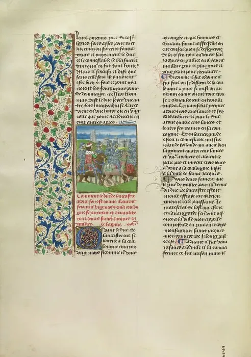 Framed Print : John of Gaunt Traveling to Santiago de Compostela, c1380s; Chroniques (Book Three), about 1480-1483. Creator: Unknown Framed Print : John of Gaunt Traveling to Santiago de Compostela, c1380s; Chroniques (Book Three), about 1480-1483. Creator: Unknown