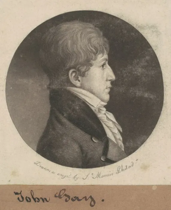 Framed Print : John Gay, 1802. Creator: Charles Balthazar Julien Fevret de Saint-Memin Framed Print : John Gay, 1802. Creator: Charles Balthazar Julien Fevret de Saint-Memin