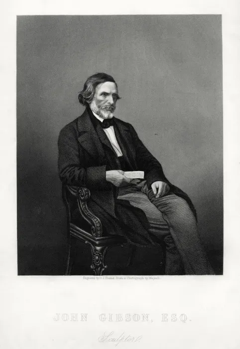 Framed Print : John Gibson, (1790-1866), British sculptor, c1880. Artist: DJ Pound Framed Print : John Gibson, (1790-1866), British sculptor, c1880. Artist: DJ Pound