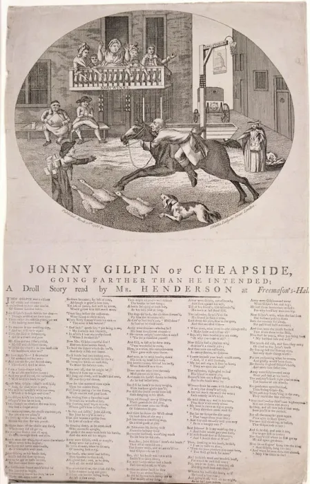 Framed Print : John Gilpin in Edmonton, London, 1785 Framed Print : John Gilpin in Edmonton, London, 1785