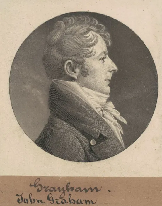 Framed Print : John Graham, 1808. Creator: Charles Balthazar Julien Fevret de Saint-Memin Framed Print : John Graham, 1808. Creator: Charles Balthazar Julien Fevret de Saint-Memin