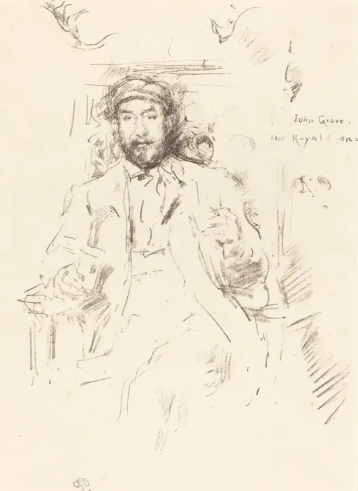 Framed Print : John Grove, 1895. Creator: James Abbott McNeill Whistler Framed Print : John Grove, 1895. Creator: James Abbott McNeill Whistler