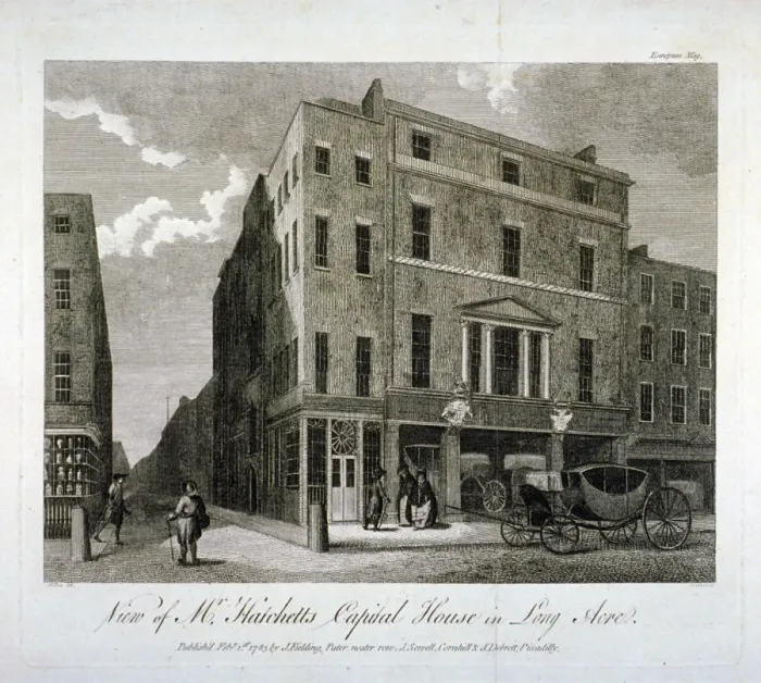Framed Print : John Hatchetts house, Long Acre, Westminster, London, 1783. Artist: John Walker Framed Print : John Hatchetts house, Long Acre, Westminster, London, 1783. Artist: John Walker