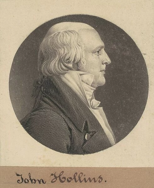 John Hollins, 1804. Creator: Charles Balthazar Julien Fevret de Saint-Memin