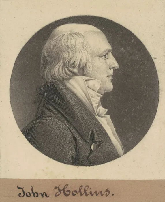 Framed Print : John Hollins, 1804. Creator: Charles Balthazar Julien Fevret de Saint-Memin Framed Print : John Hollins, 1804. Creator: Charles Balthazar Julien Fevret de Saint-Memin