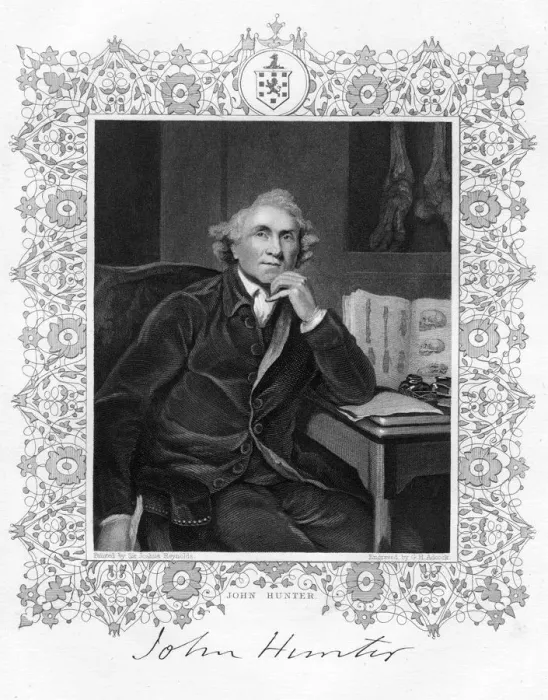Framed Print : John Hunter (1728-1793), Scottish surgeon, 19th century. Artist: GH Adcock Framed Print : John Hunter (1728-1793), Scottish surgeon, 19th century. Artist: GH Adcock