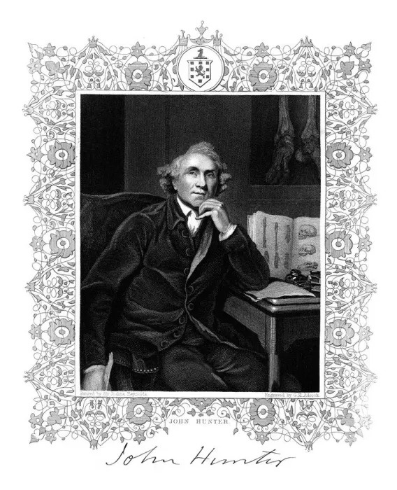 Framed Print : John Hunter, 18th century Scottish surgeon, (19th century). Artist: GH Adcock Framed Print : John Hunter, 18th century Scottish surgeon, (19th century). Artist: GH Adcock