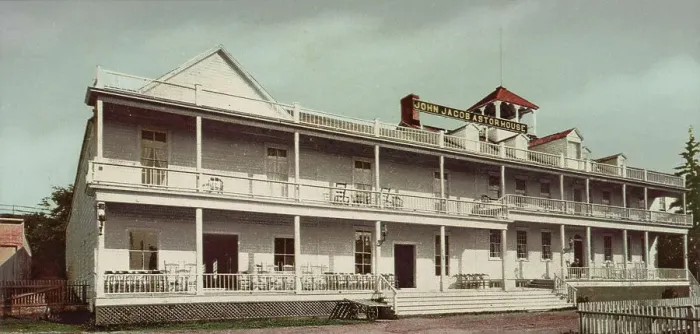 Framed Print : John Jacob Astor House, Mackinac Island, c1901. Creator: Unknown Framed Print : John Jacob Astor House, Mackinac Island, c1901. Creator: Unknown