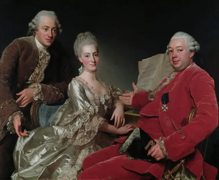 Framed Print : John Jennings Esq. his Brother and Sister-in-Law, 1769. Creator: Alexander Roslin Framed Print : John Jennings Esq. his Brother and Sister-in-Law, 1769. Creator: Alexander Roslin