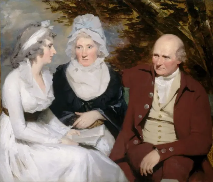 Framed Print : John Johnstone, Betty Johnstone, and Miss Wedderburn, c. 1790 / 1795 Framed Print : John Johnstone, Betty Johnstone, and Miss Wedderburn, c. 1790 / 1795