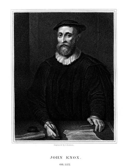 Framed Print : John Knox, Scottish religious reformer, (1825). Artist: E Scriven Framed Print : John Knox, Scottish religious reformer, (1825). Artist: E Scriven
