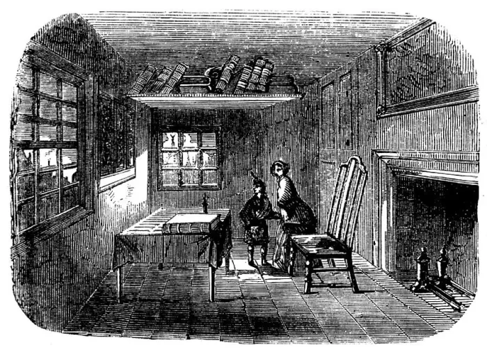 Framed Print : John Knox's Study in Edinburgh, 1858. Creator: Unknown