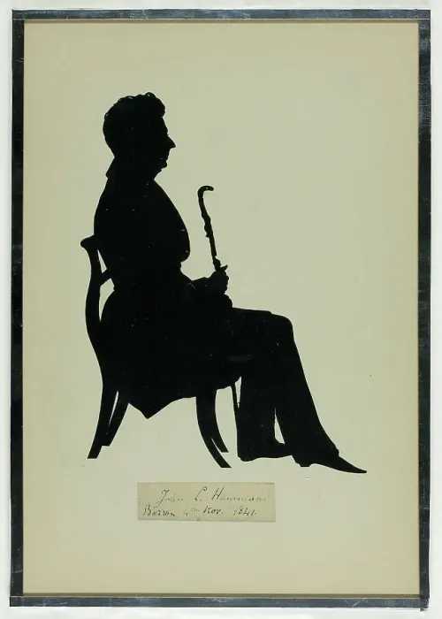 Framed Print : John L. Hammond Seated, 1841. Creator: Auguste Amant Constant Fidele Edouart Framed Print : John L. Hammond Seated, 1841. Creator: Auguste Amant Constant Fidele Edouart