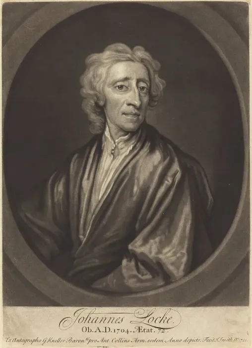 Framed Print : John Locke, 1721. Creator: John Smith Framed Print : John Locke, 1721. Creator: John Smith