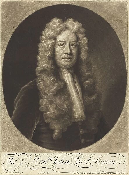 John Lord Sommers, 1713. Creator: John Smith