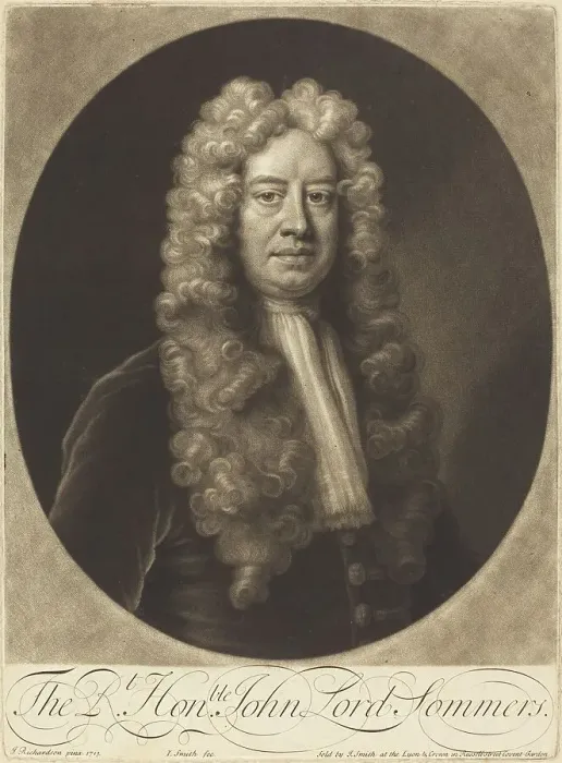 Framed Print : John Lord Sommers, 1713. Creator: John Smith Framed Print : John Lord Sommers, 1713. Creator: John Smith