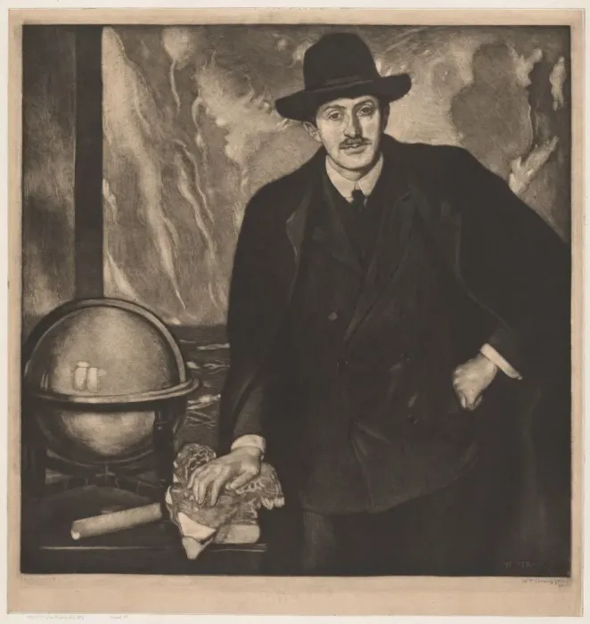 Framed Print : John Masefield. Creator: William Strang (British, 1859-1921) Framed Print : John Masefield. Creator: William Strang (British, 1859-1921)