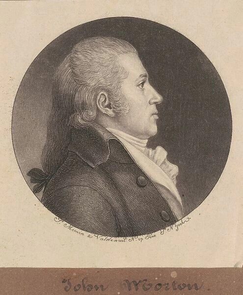 John Morton, 1796-1797. Creator: Charles Balthazar Julien Févret de Saint-Mémin